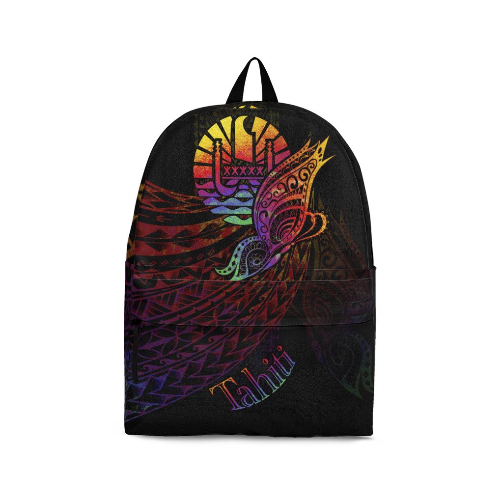 Tahiti Backpack - Butterfly Polynesian Style Black - Polynesian Pride