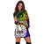 Tahiti Custom Personalised Hoodie Dress - Rainbow Polynesian Pattern - Polynesian Pride