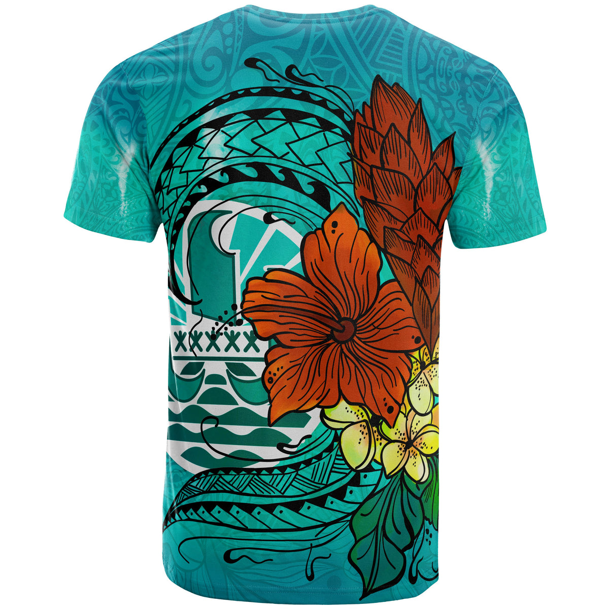 Tahiti T Shirt Tropical Flowers Style - Polynesian Pride