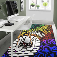 Tahiti Area Rug - Rainbow Polynesian Pattern - Polynesian Pride