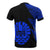 Tahiti Custom T Shirt Polynesian Pattern Blue Style - Polynesian Pride