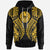 Tahiti Hoodie Polynesian Lion Head Gold Style Unisex Gold - Polynesian Pride