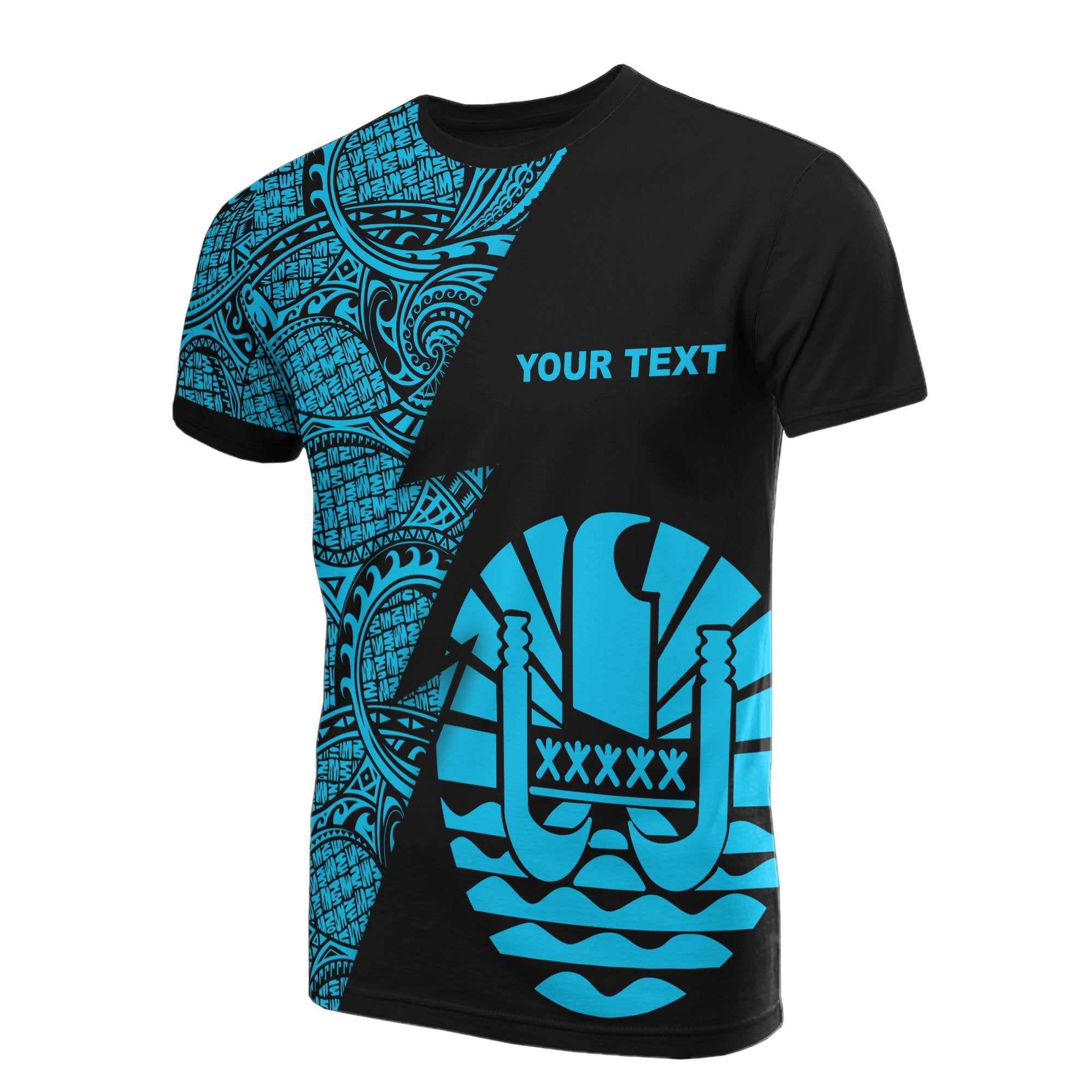 Tahiti Custom T Shirt Polynesian Pattern Neon Style Unisex Neon - Polynesian Pride