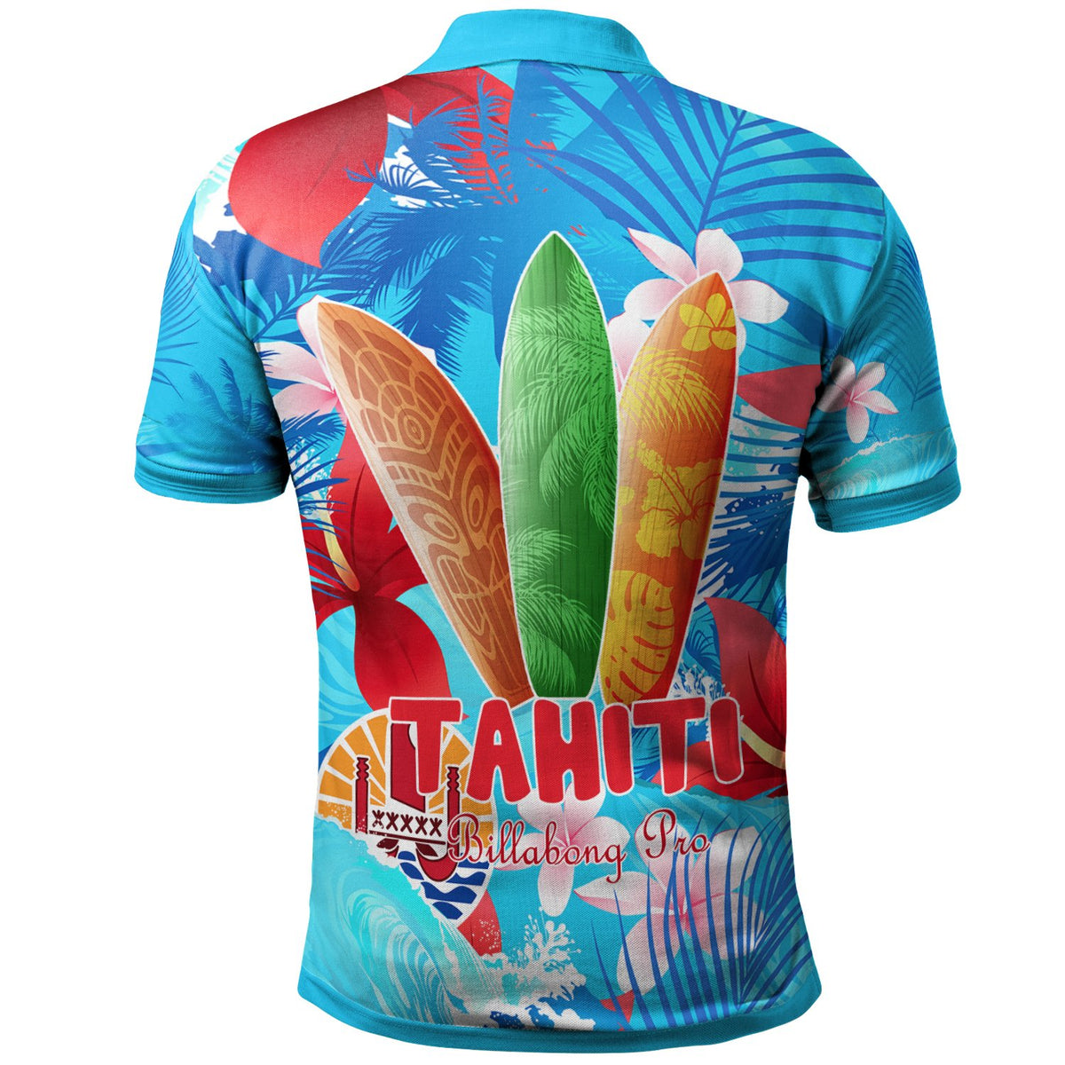 Tahiti Polo Shirt Billabong Pro Surfing - Polynesian Pride