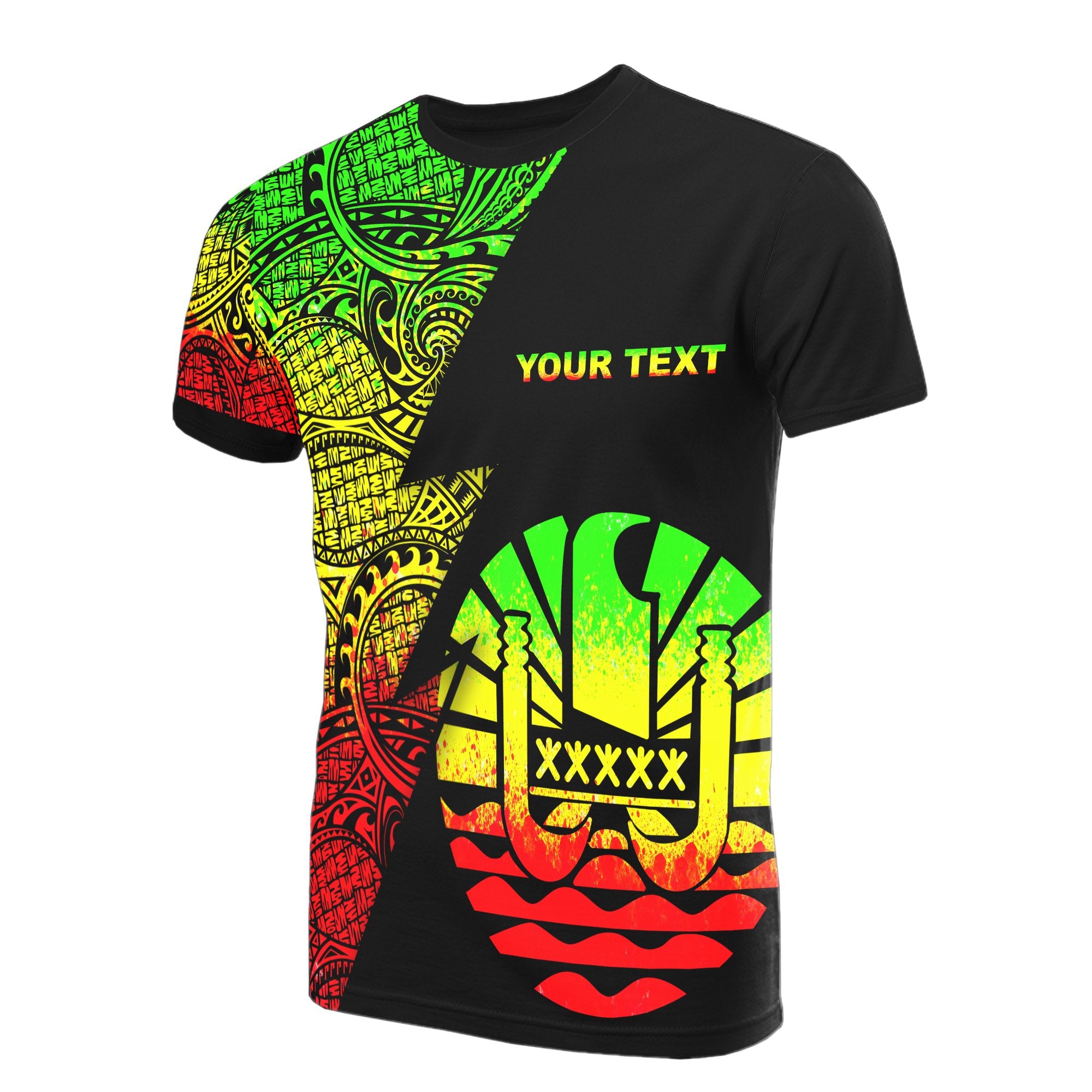 Tahiti Custom T Shirt Polynesian Pattern Reggae Style Unisex Reggae - Polynesian Pride