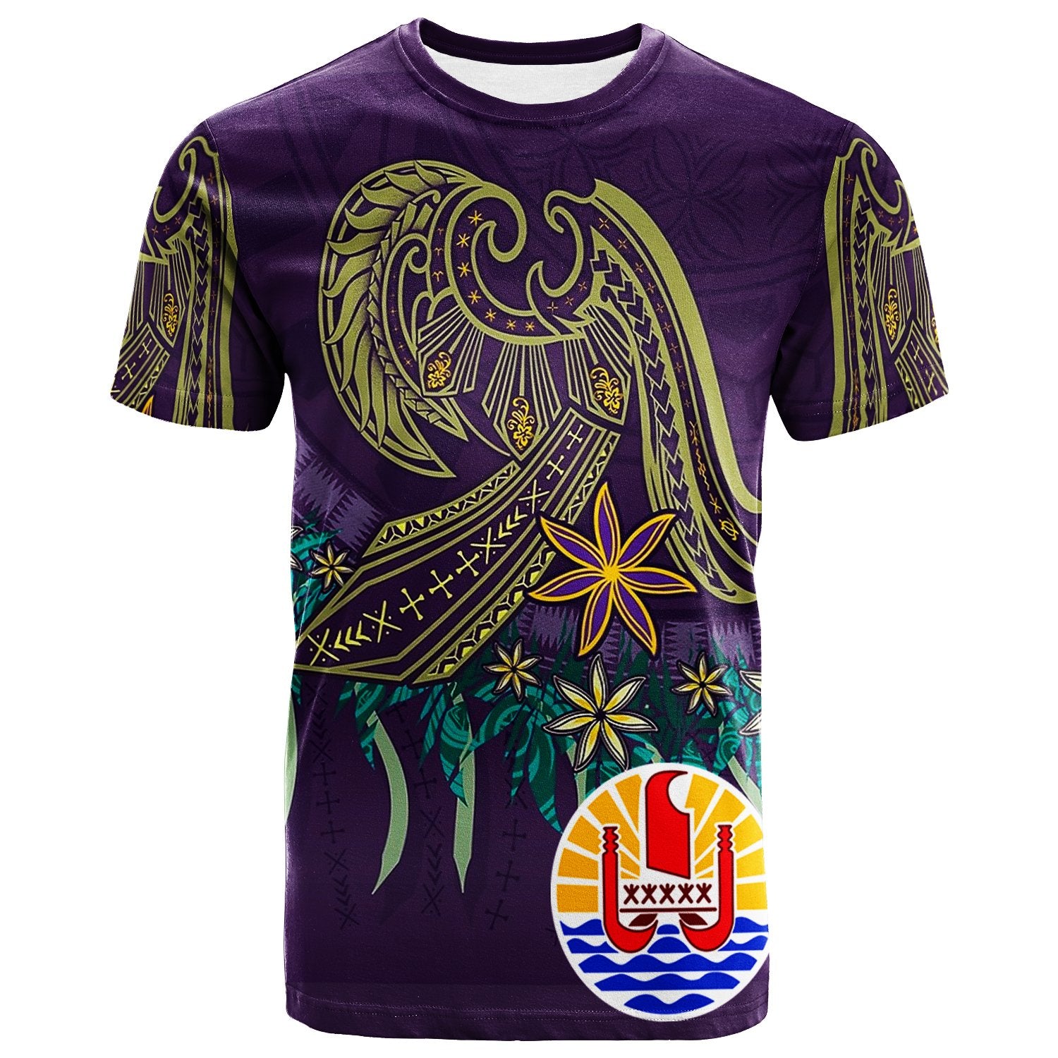 Tahiti T Shirt Tropical Vintage Style Unisex Purple - Polynesian Pride