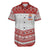 Tahiti Men's Short Sleeve Shirt Tahiti Red & White - Polynesian Pride