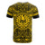 Tahiti T Shirt Tahiti Coat of Arms Polynesian Gold Black - Polynesian Pride