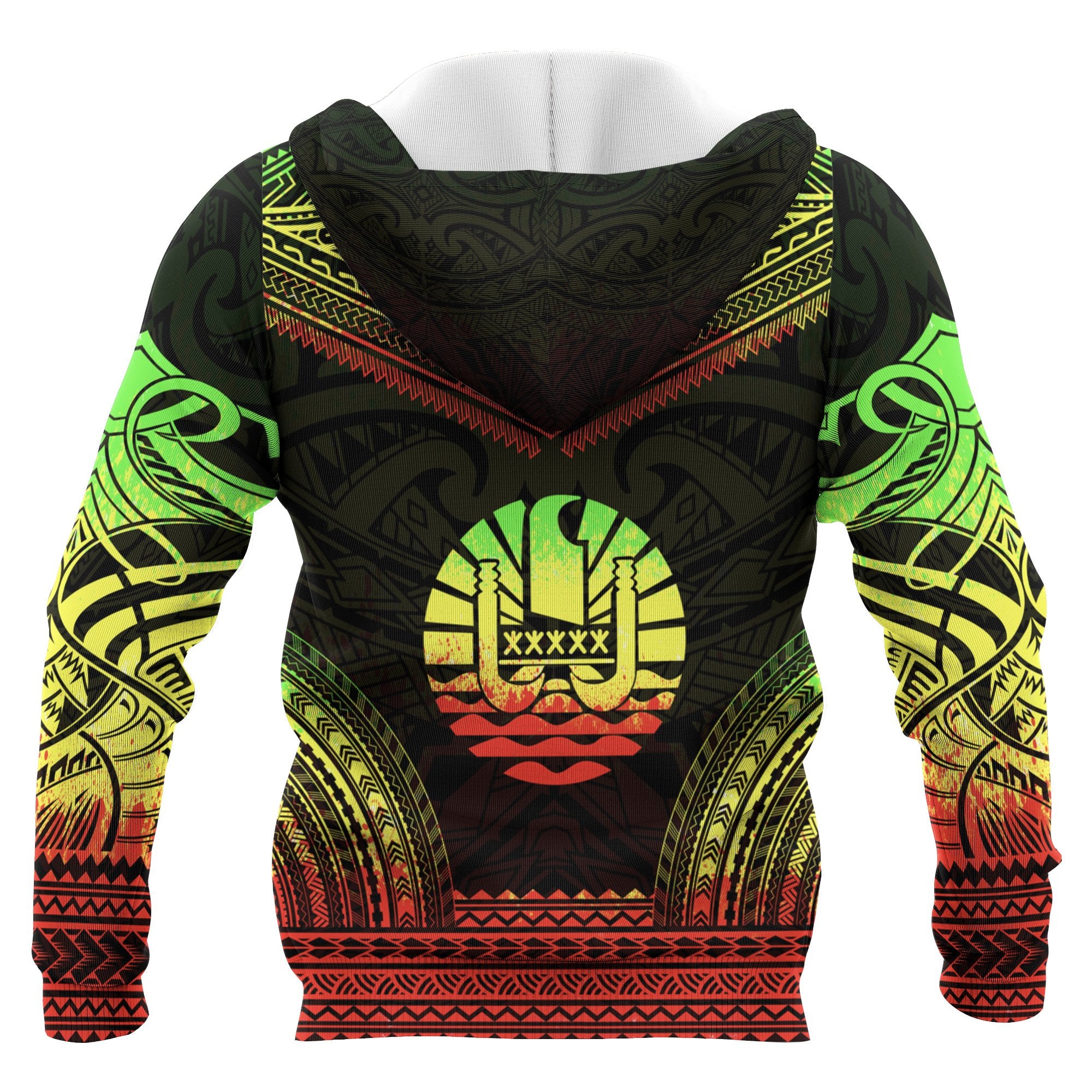 Tahiti Polynesian Chief Custom Hoodie Reggae Version Unisex Reggae - Polynesian Pride