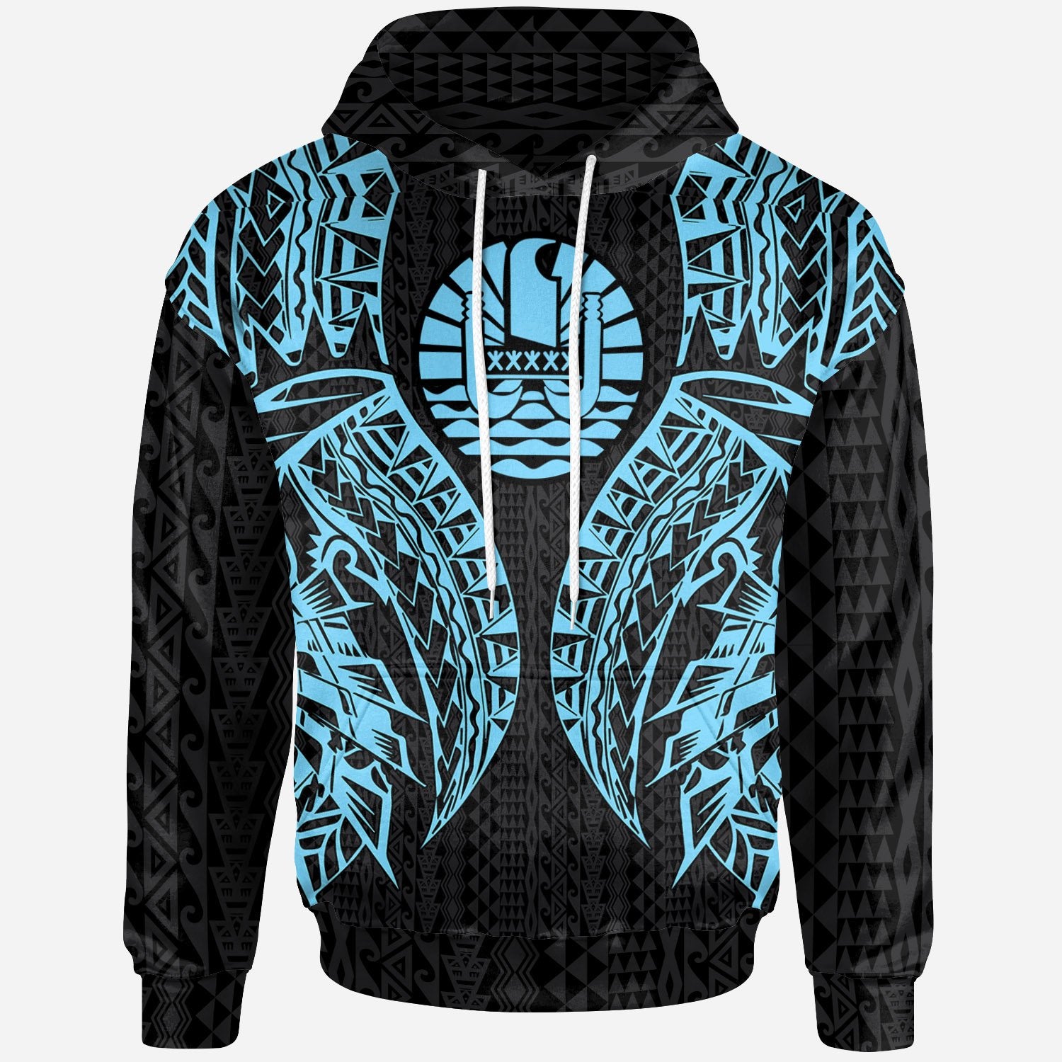 Tahiti Hoodie Polynesian Lion Head Neon Style Unisex Neon - Polynesian Pride