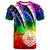 Tahiti T Shirt Tropical Leaf Rainbow Color Unisex Rainbow Color - Polynesian Pride