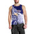 American Samoa Personalised Men Tank Top Bald Eagle LT7 Blue - Polynesian Pride