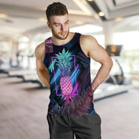 Hawaii Pineapple Kanaka Map Tropical Men's Tank Top - Pub Style - AH - Polynesian Pride