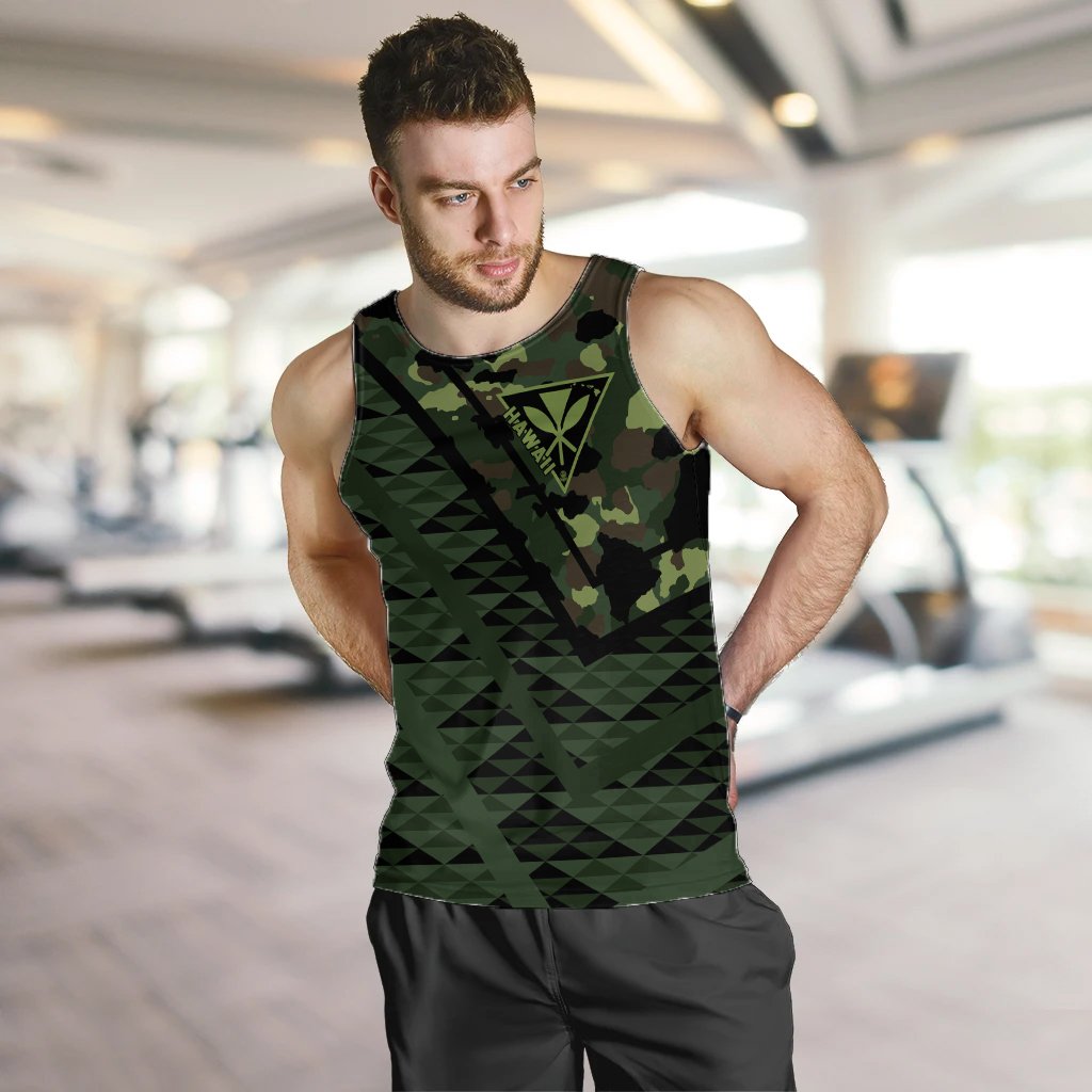 Hawaii Army Niho Mano Tank Top - Camo Map - AH - Polynesian Pride