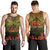 Hawaiian Polynesian Mauna Kea Fire Men's Tank Top - Burn Style - AH Orange - Polynesian Pride