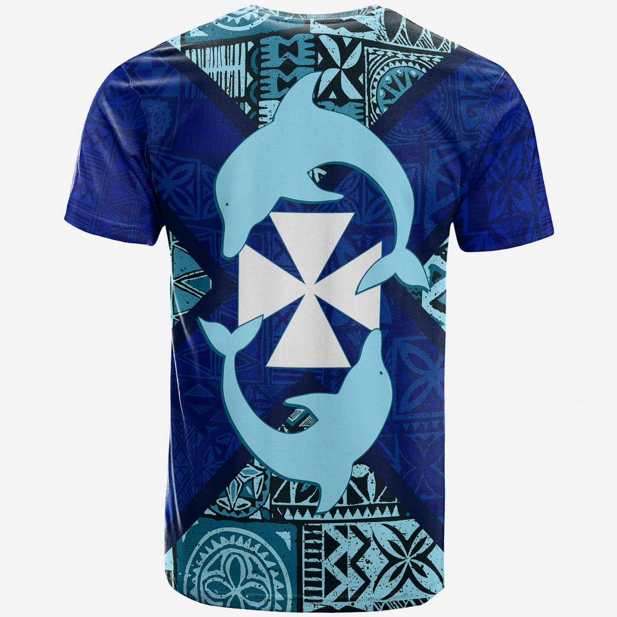 Uvea mo Futuna Dolphin Tapa Tribal Pattern T Shirt LT7 - Polynesian Pride