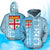 Fijian Custom Zip up Hoodie Fiji Flag Half Tapa Style - Polynesian Pride