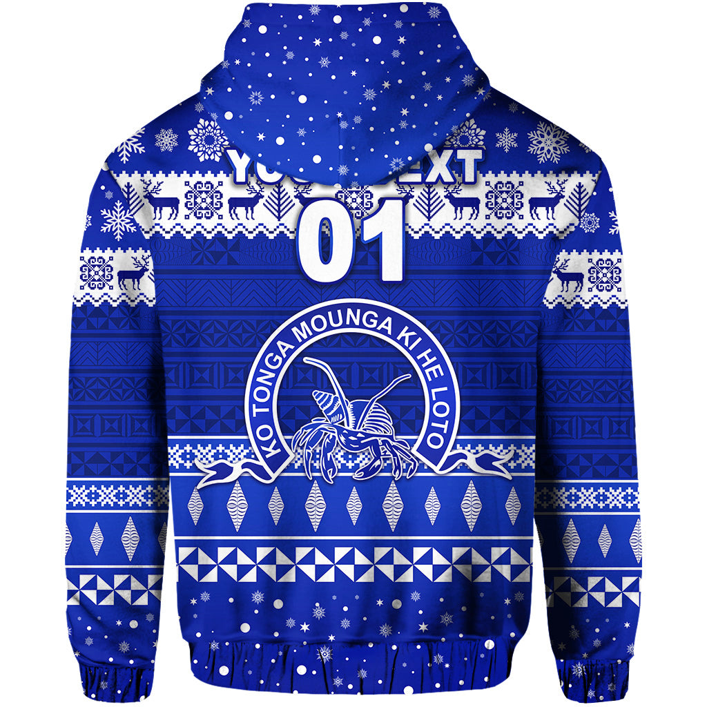 Custom Tapunisiliva College Christmas Zip Hoodie Simple Style LT8 - Polynesian Pride
