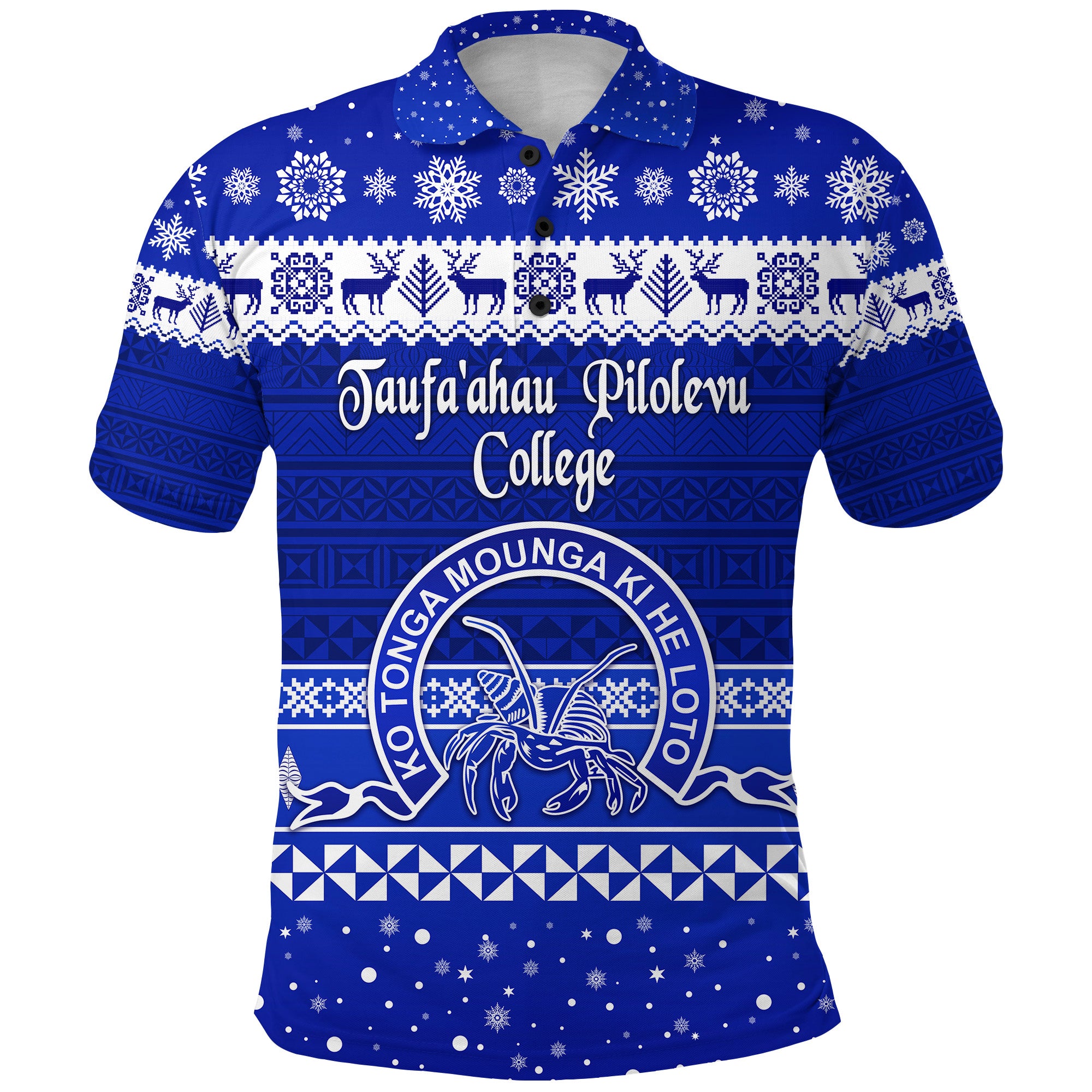 Custom Taufaahau Pilolevu College Christmas Polo Shirt Simple Style LT8 - Polynesian Pride