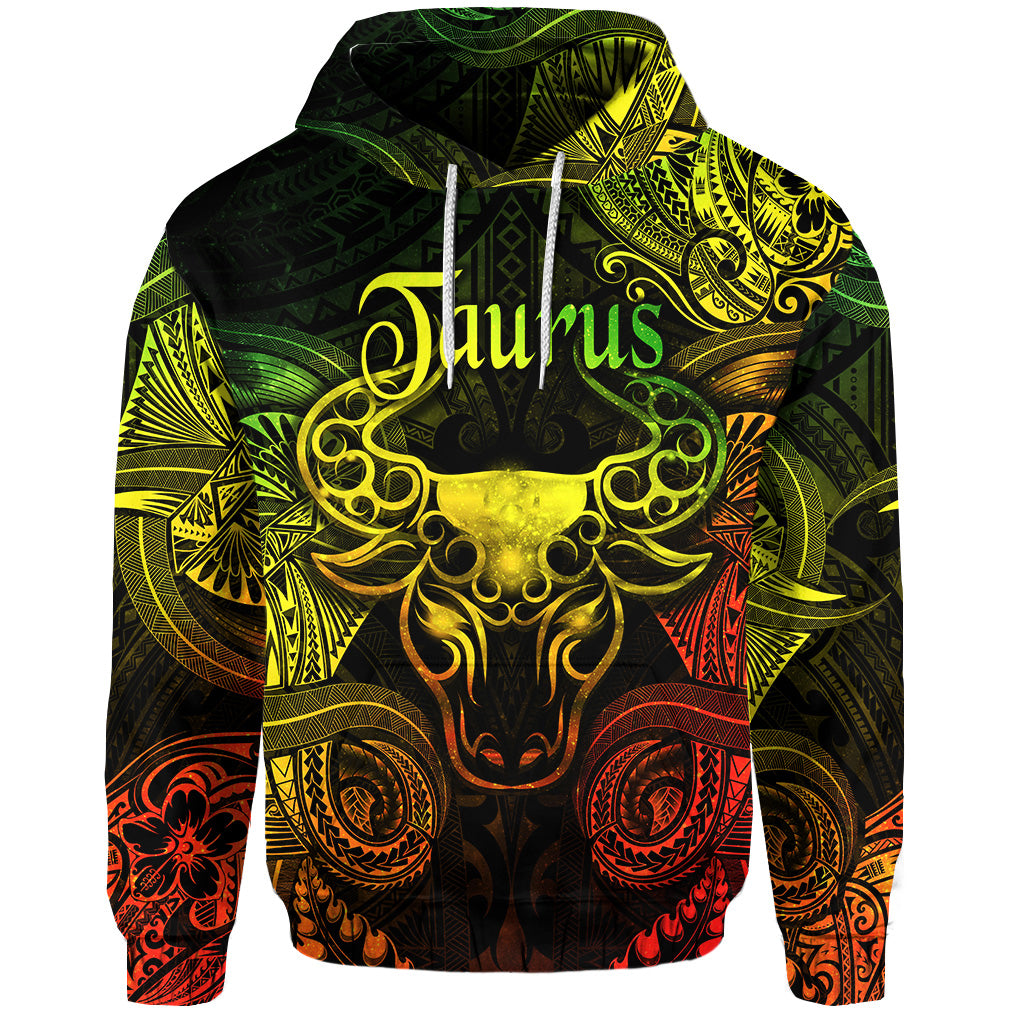 Custom Taurus Zodiac Polynesian Hoodie Unique Style Reggae LT8 - Polynesian Pride