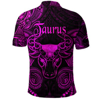 Taurus Zodiac Polynesian Polo Shirt Unique Style Pink LT8 - Polynesian Pride