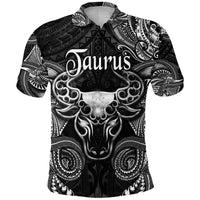Taurus Zodiac Polynesian Polo Shirt Unique Style Black LT8 - Polynesian Pride