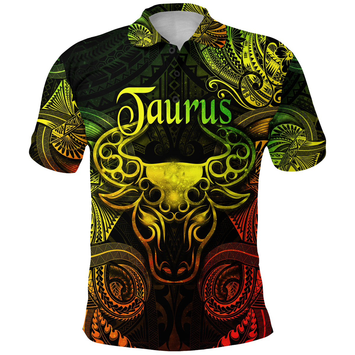 Taurus Zodiac Polynesian Polo Shirt Unique Style Reggae LT8 - Polynesian Pride