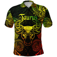 Taurus Zodiac Polynesian Polo Shirt Unique Style Reggae LT8 - Polynesian Pride