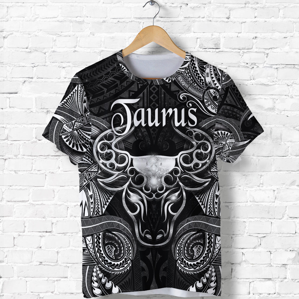 Taurus Zodiac Polynesian T Shirt Unique Style Black LT8 - Polynesian Pride