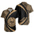 French Polynesia Short Sleeve Shirt Coat Of Arm Lauhala Gold Circle Unisex Gold - Polynesian Pride