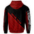 Tahiti Custom Zip Hoodie Polynesian Diagonal Pattern Red - Polynesian Pride