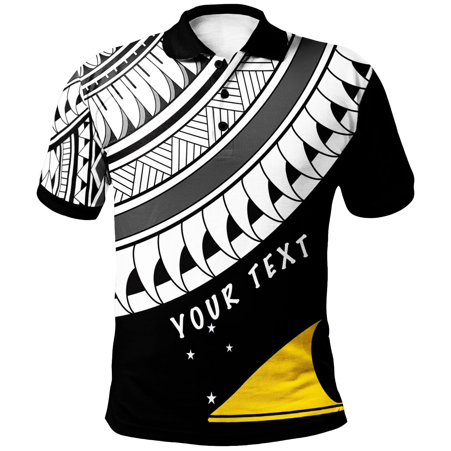 Tokelau Custom Polo Shirt Ginger Lei Pattern White Unisex White - Polynesian Pride
