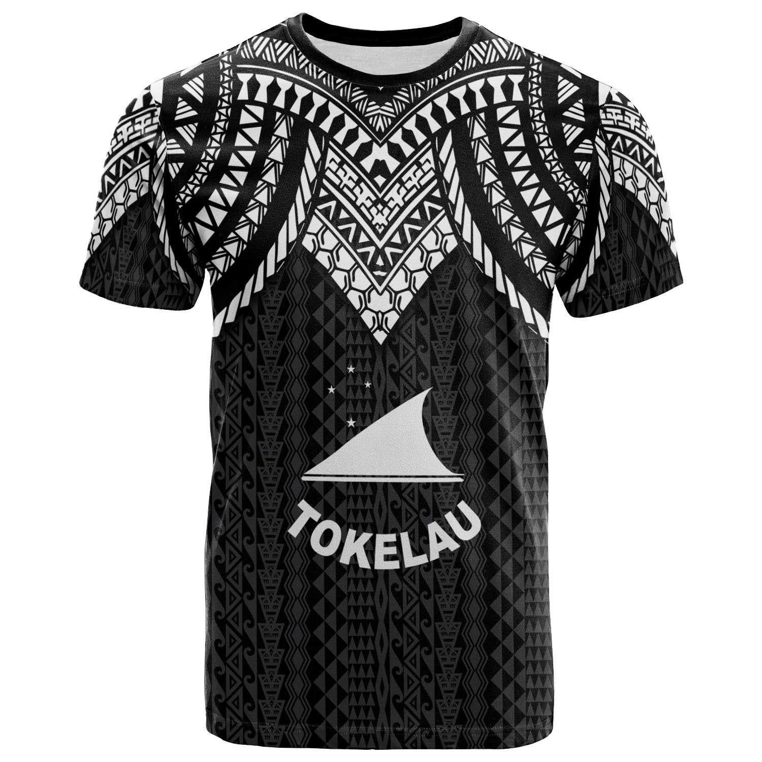 Tokelau T Shirt Polynesian Armor Style Black Unisex Black - Polynesian Pride