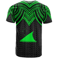 Tokelau Custom T Shirt Polynesian Armor Style Green - Polynesian Pride