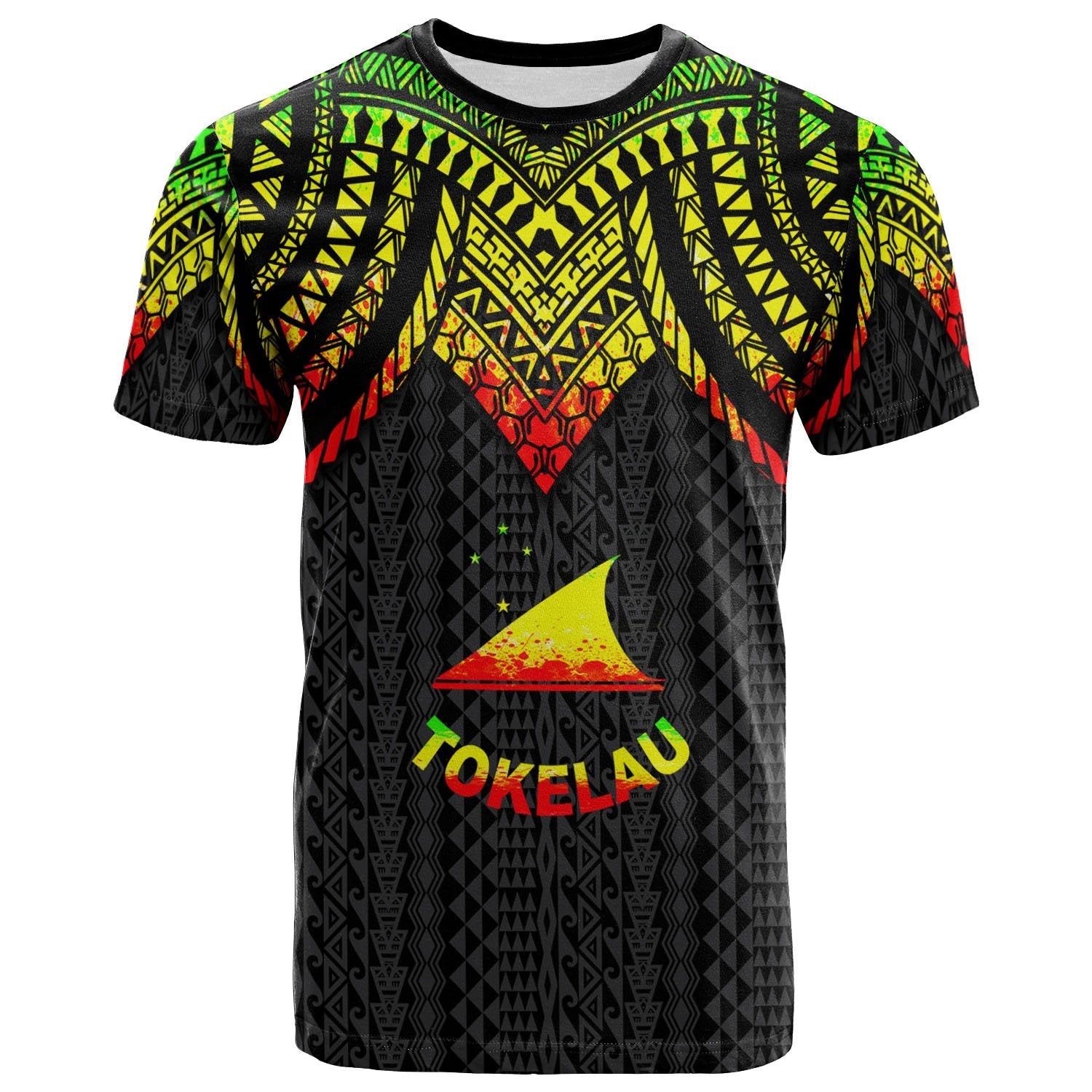 Tokelau T Shirt Polynesian Armor Style Reggae Unisex Art - Polynesian Pride