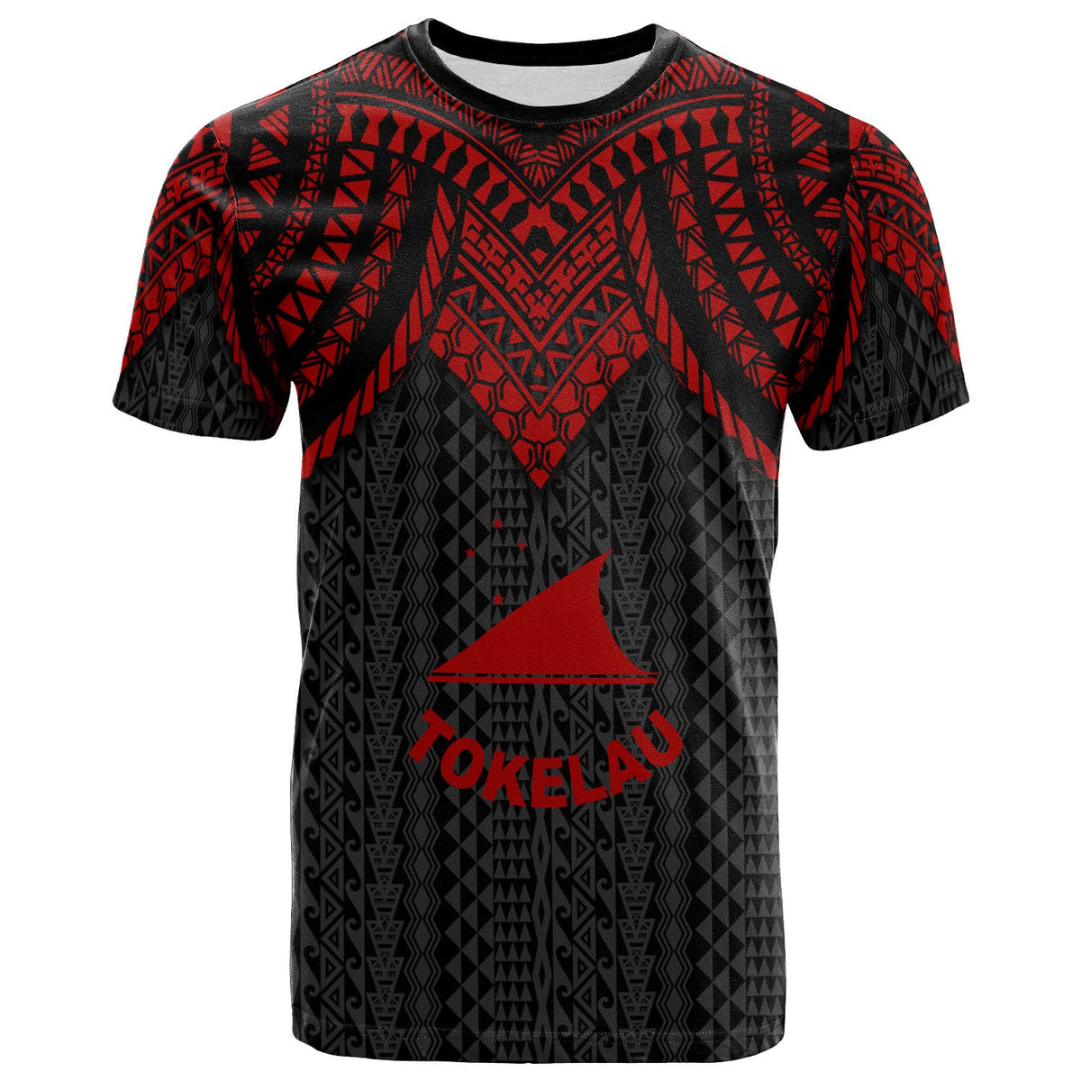 Tokelau T Shirt Polynesian Armor Style Red Unisex Red - Polynesian Pride