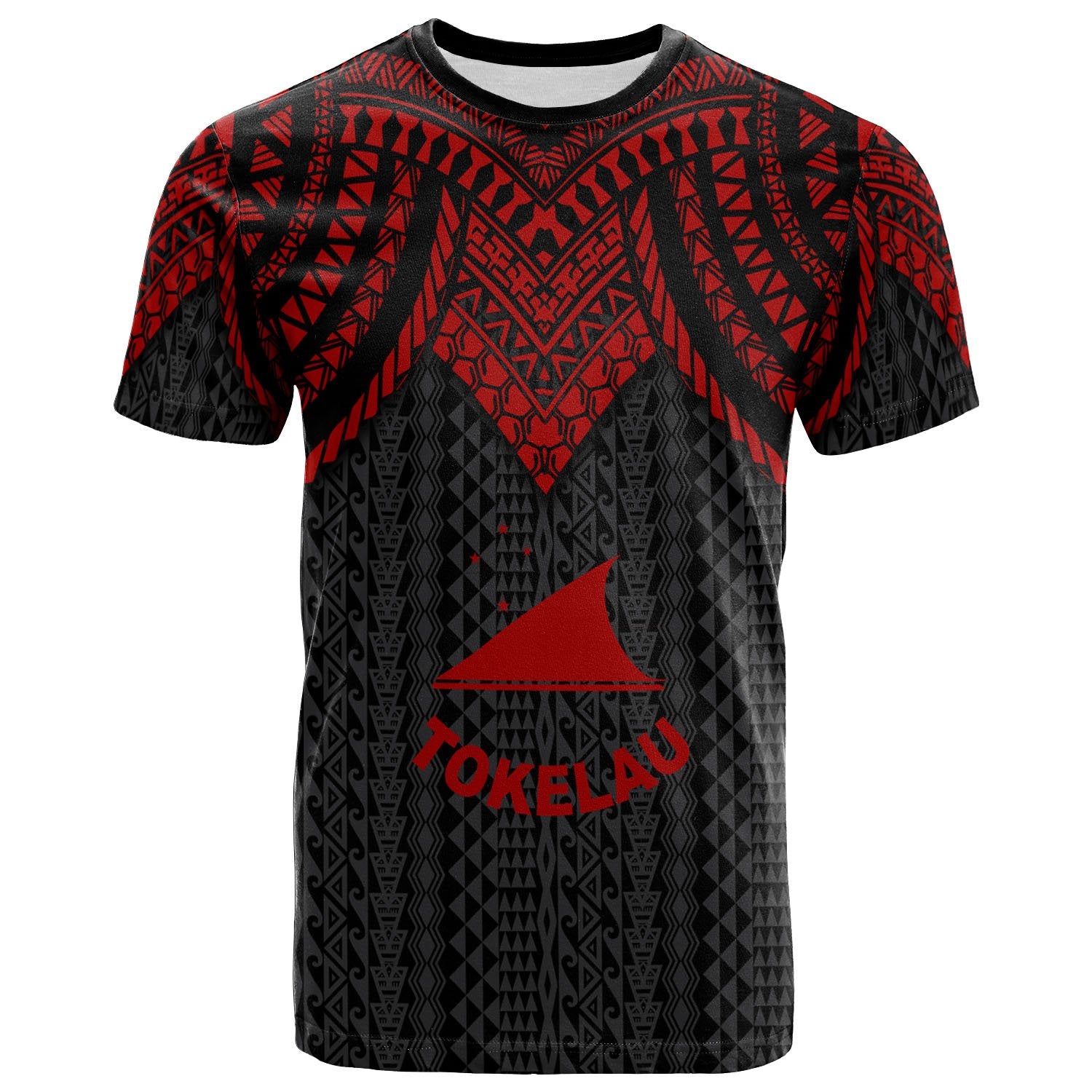Tokelau T Shirt Polynesian Armor Style Red Unisex Red - Polynesian Pride