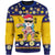 Tokelau Christmas Sweater - Santa Claus Polynesian Tattoo Unisex Blue - Polynesian Pride