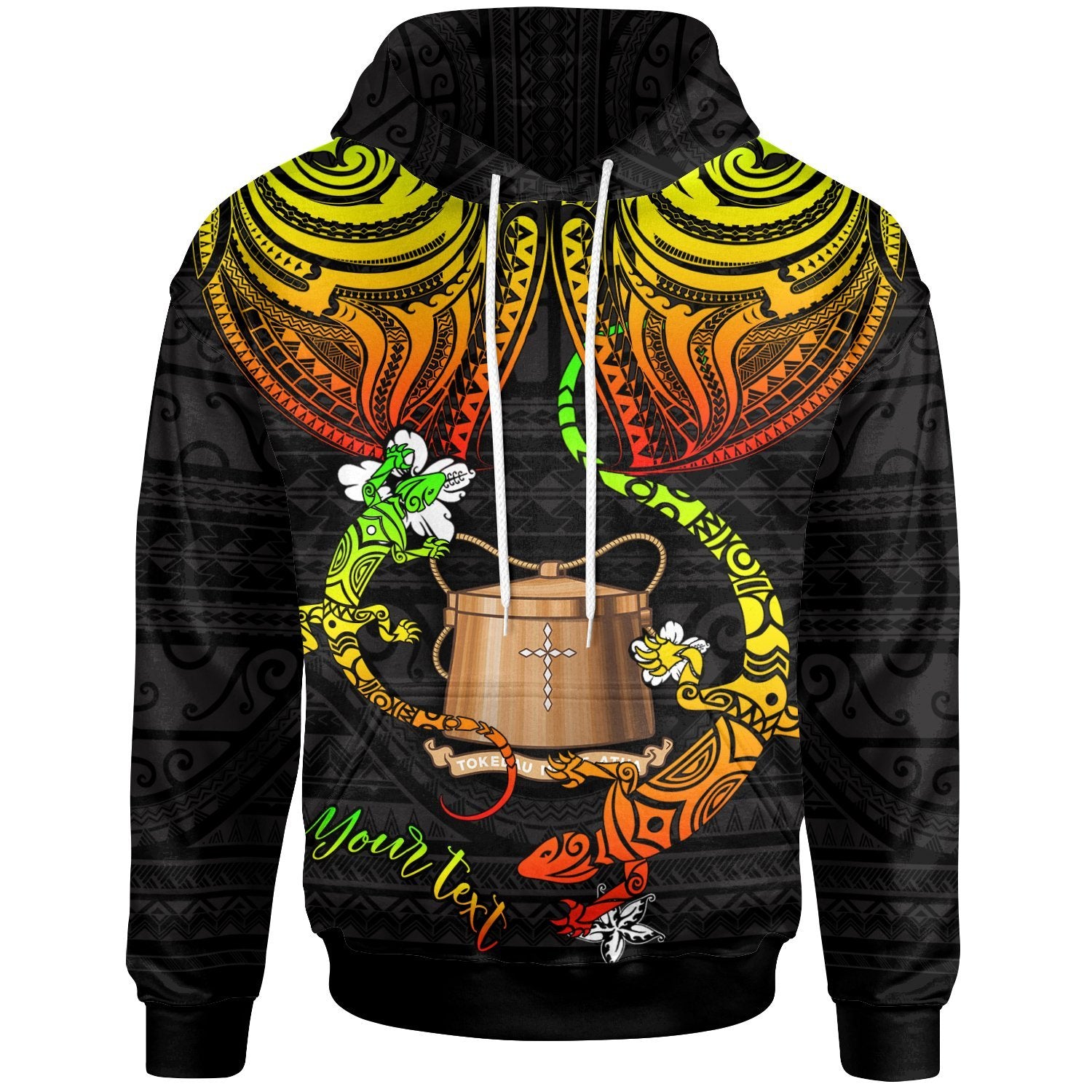 Tokelau Custom Hoodie Lizard Good Chest Unisex Reggae - Polynesian Pride