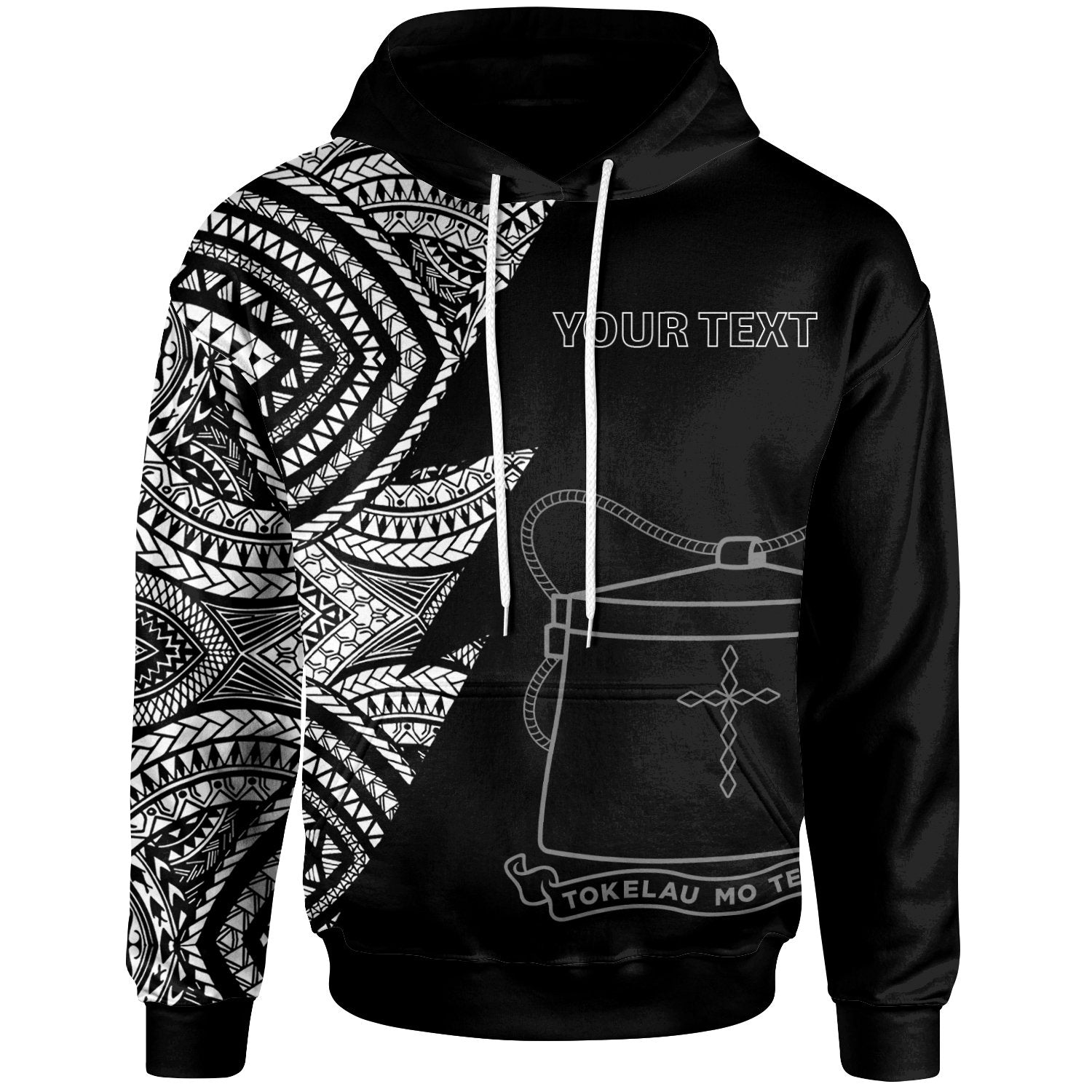 Tokelau Custom Personalized Hoodie Flash Style White Unisex White - Polynesian Pride