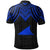 Tokelau Polo Shirt Polynesian Armor Style Blue - Polynesian Pride