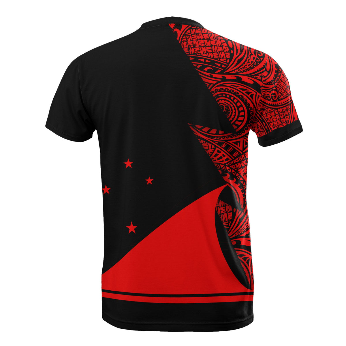 Tokelau T Shirt Polynesian Patter red Flash Style - Polynesian Pride