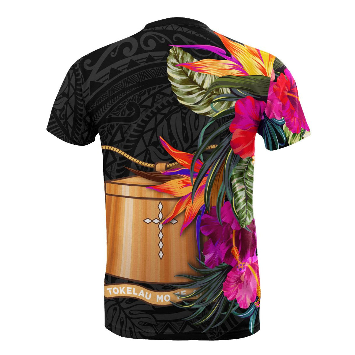 Tokelau T Shirt Polynesian Hibiscus Pattern - Polynesian Pride