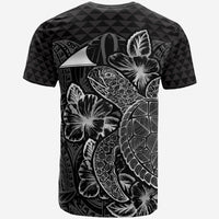 Tokelau T Shirt Tokelauan Flag Turtle Hibiscus Black - Polynesian Pride