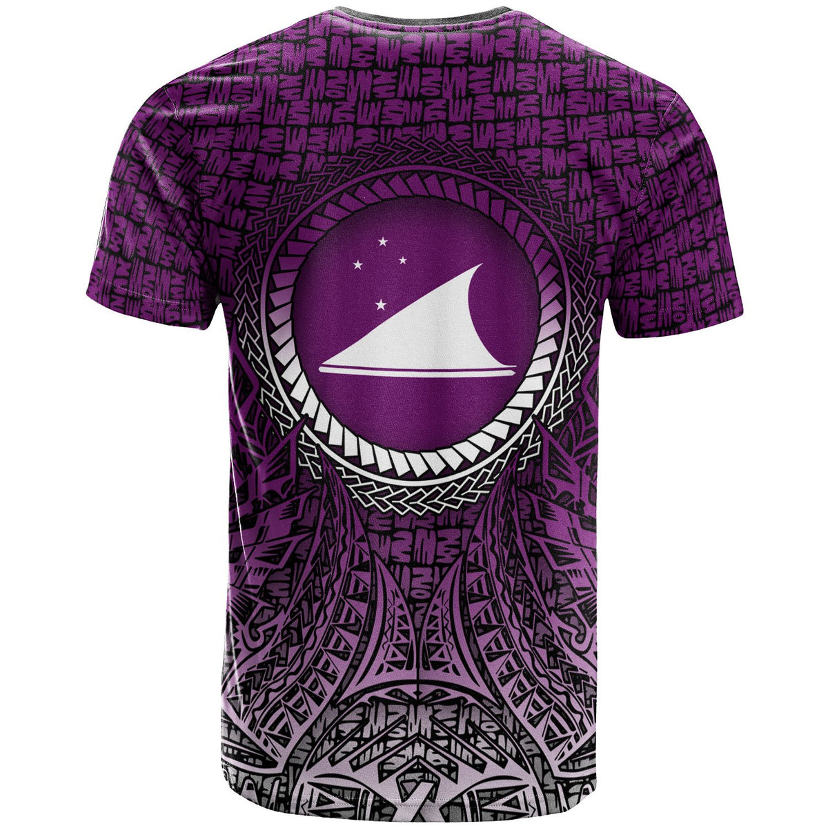 Tokelau T Shirt Circle Pattern Purple - Polynesian Pride