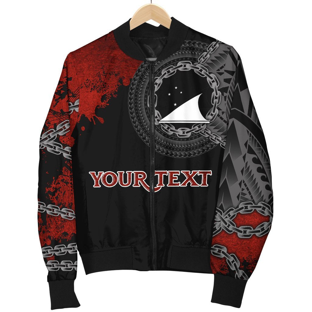 Tokelau Polynesian Personalised Men's Bomber Jacket - Polynesian Chain Style - Polynesian Pride