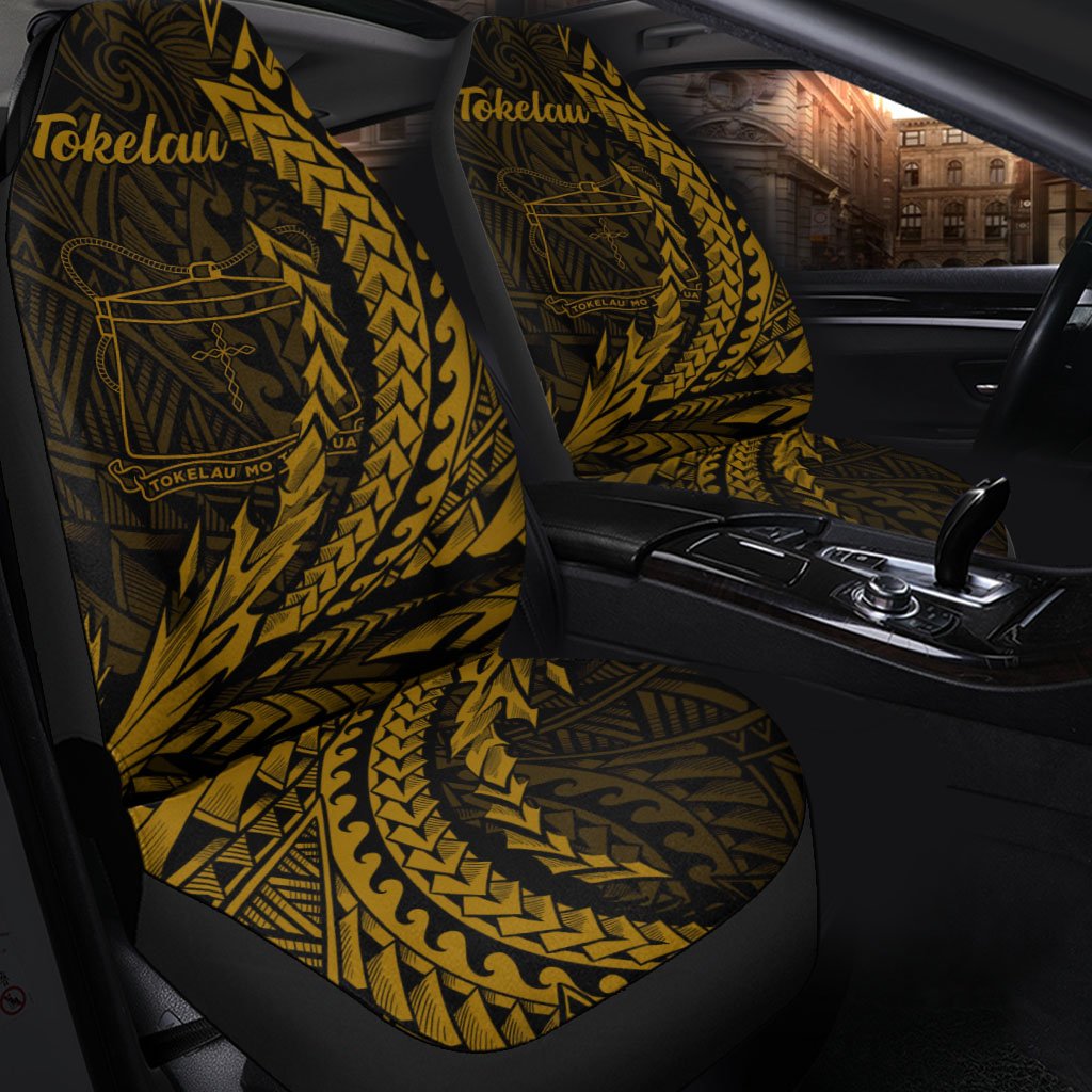 Tokelau Car Seat Cover - Wings Style Universal Fit Black - Polynesian Pride