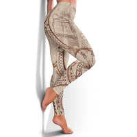 Tokelau Leggings - Hibiscus Flowers Vintage Style - Polynesian Pride