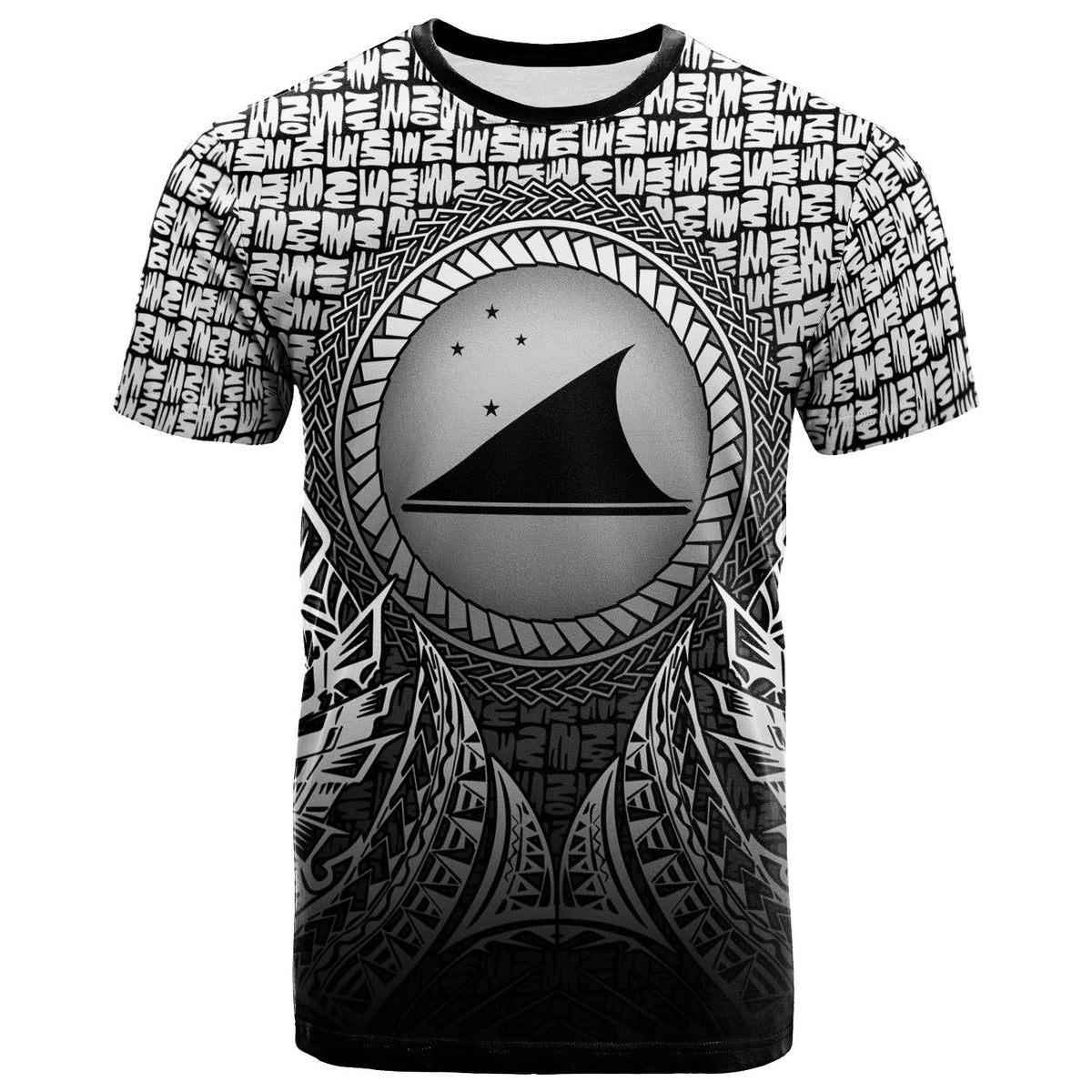 Tokelau T Shirt Circle Pattern Black Unisex Black - Polynesian Pride