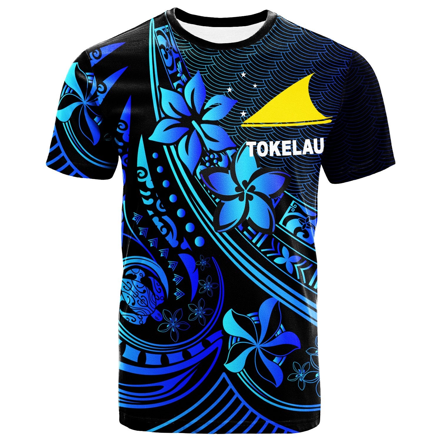 Tokelau T Shirt The Flow of The Ocean Blue Unisex Blue - Polynesian Pride